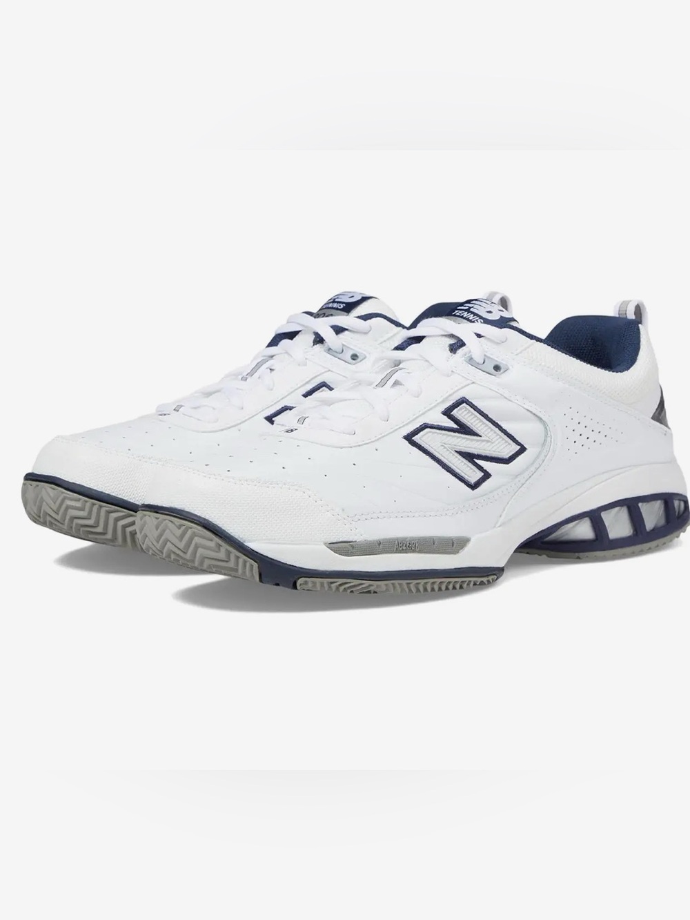 New Balance 806 Tennis Hard Court White Navy MC806W Men’s Size 12 NWOB